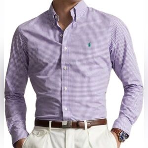 Ralph Lauren Classic Fit Long Sleeve Button Down Gingham Oxford Men’s Shirt XXL